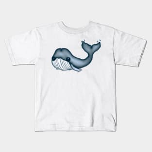 Cute Humpback Whale Drawing Kids T-Shirt